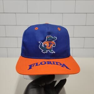 Vintage Florida Gators Twins Snapback Hat Albert Mascot Brim Spellout NCAA